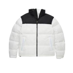 Manteau en coton d'extérieur long et élégant pour hommes, veste matelassée coupe-vent avec col montant, fermeture éclair, patte, tissu coupe-vent - Product Image 2