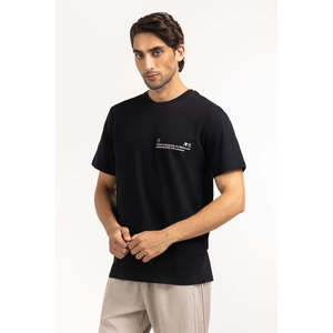 T-shirt décontracté en jersey 100 % coton, coupe classique, manches courtes, écologique, 300 GSM, couleur unie, imprimé sérigraphié - Product Image 1