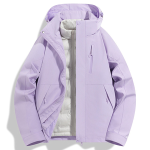 แจ็กเก็ตกันลมไซส์ใหญ่สำหรับผู้ชายแจ็คเก็ตให้ความอบอุ่นสำหรับฤดูหนาวโลโก้ออกแบบได้ตามที่ต้องการ - Product Image 6