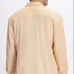 Chemise Homme Décontractée 100% Coton Coupe Régulière Solide Respirant Teint Uni Tricoté Tissage ODM Fourniture - Product Image 2