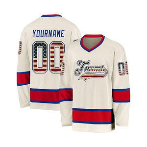Conjunto de camiseta de hockey sobre hielo de manga larga personalizada para hombre, nombre de equipo personalizado, número cosido, servicio OEM impreso, opciones de Color personalizadas - Product Image 6