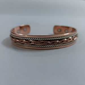100% Solid Pure Copper Bracelet for Women and Men Ultra <b>Strong</b> Magnet Fashionable Bangles - Product Image 6