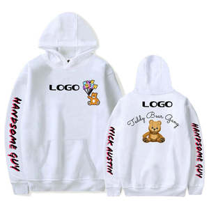 Sweats à capuche personnalisés avec impression en relief, logo personnalisé sur la poitrine, design tendance à fermeture éclair intégrale, sweats à capuche en relief de poids lourd - Product Image 1