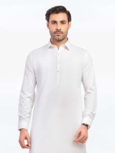 Salwar Kameez pour hommes pakistanais, vêtements traditionnels musulmans décontractés pour tous les jours, Eid, Jumma et prière, coupe classique - Product Image 2