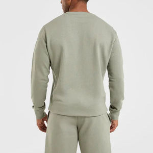 Hot Selling Men Winter Sweatshirts <b>Fleece</b> Cotton Pullover Slim Fit Heavyweight Warm up Crew Neck <b>Sweater</b> for Men - Product Image 3