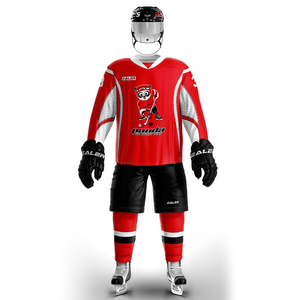 Conjunto de uniforme de hockey sobre hielo personalizado OEM ODM jersey de poliéster transpirable y calcetines a juego para equipos - Product Image 5