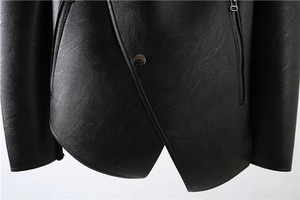 เสื้อโค้ทหนังเทียมสำหรับผู้ชาย, เสื้อโค้ทลำลองหนังสังเคราะห์แนวสตรีทสำหรับฤดูหนาว - Product Image 6