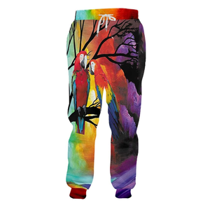 Pantalon de jogging à sublimation en polyester 100% avec logo personnalisé, pantalon de sport respirant avec tissu en toile à motif droit - Product Image 1