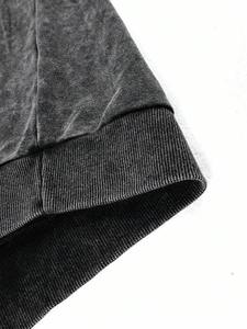 Sudadera con capucha extragrande de algodón grueso para mujer, estilo vintage con bordados, pedrería y lavado ácido, ideal para invierno. - Product Image 5