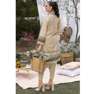 Conjunto Salwar Kameez de 3 piezas de Color sólido para mujer, ligero, de secado rápido, transpirable, para césped, informal, tradicional, estilo indio pakistaní - Product Image 2