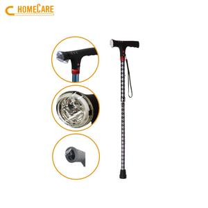 Bastón de Aluminio Ajustable y Versátil de 250 Libras con Punta de Goma, Mango en T, Linterna LED de Alta Potencia y Alarma - Product Image 3