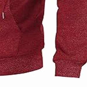 เสื้อฮู้ดผู้ชายผ้าฝ้ายโพลีเอสเตอร์สีทึบมาใหม่ล่าสุด - Product Image 3