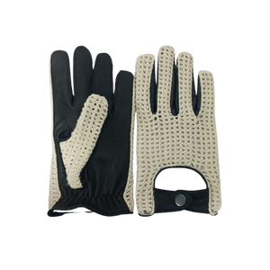Guantes de carreras de coches transpirables de cuero personalizados con agarre mejorado no ignífugos para uso en deportes de motor al aire libre - Product Image 1