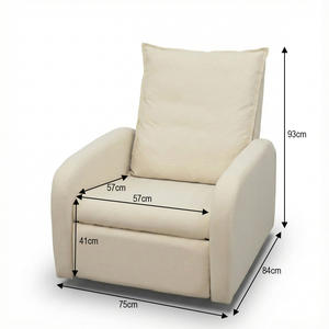 Sillón Reclinable Funcional Giratorio de 360 Grados Tapizado con Tela de Lujo, Sillón de Hotel de Ocio, Silla Funcional para Adultos para Sala de Estar - Product Image 6