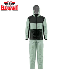 Chándal en blanco al por mayor de nailon para entrenar y trotar con cremallera completa, ropa informal para hombre, chándal de nailon de Elegant Sports - Product Image 2