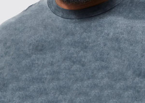 T-shirt en toile délavée à l'acide personnalisé pour homme, streetwear, hip-hop, polyester/coton, coupe classique, écologique, séchage rapide, logo vintage - Product Image 3