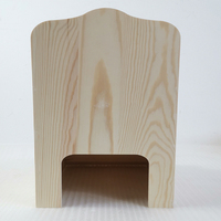 Présentoir de vente au détail multifonctionnel à 5 niveaux avec logo de marque Présentoir de comptoir en bois pour carte postale Brochure Photos Sticker