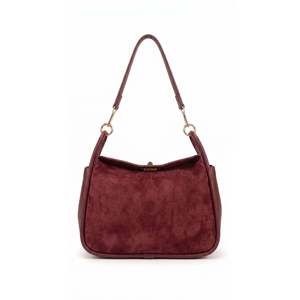 Bolso de Hombro Suave en Gamuza Genuina y Cuero Dollaro - Hecho en Italia - Art. 26118 - Product Image 5
