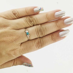 Anillo de piedras preciosas de plata 925 para mujer, diseño delicado, turquesa Natural, clásico, Simple, para boda, ajuste de bisel adecuado para fiesta - Product Image 4