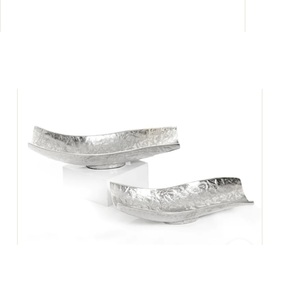 Bandeja para servir con acabado brillante, bandeja de Metal para servidor de alimentos de la mejor calidad, Decoración de mesa de cena de Hotel en casa, bandeja para servir - Product Image 1