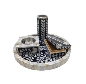 Quemador de aroma con incrustaciones de hueso Premium para sala de estar y meditación - Product Image 4