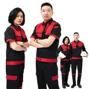 เสื้อทำงานผู้ชายแขนยาวแบบสั่งตัดแบบมีกระดุมสำหรับช่างเครื่องยนต์ชุดทำงานวัสดุผ้าฝ้าย - Product Image 5