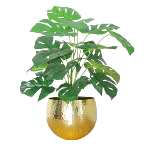 Accesorios de jardín para el hogar Macetas redondas de metal para exteriores e interiores Tinas y macetas decorativas de oro antiguo de metal de alta exigencia - Product Image 3