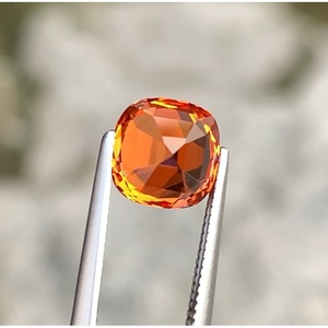 Granat Spessartite Mandarin Naturel de Nigéria, Coupe Coussin Excellente, 2,87 CT, Parfait - Product Image 3
