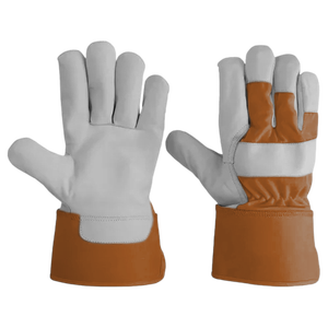 Gants de travail de sécurité canadiens fluorescents de qualité supérieure en cuir de vachette Gants de travail confortables en cuir industriel - Product Image 2