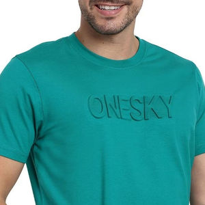 Camiseta en relieve para hombre, transpirable, 100% algodón, poliéster, cuello redondo, tipo de tela peinada antibolitas - Product Image 6