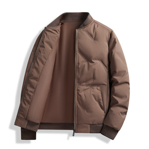 Veste d'hiver décontractée pour homme 2025 avec col rabattu et fermeture éclair, épaisse et chaude, style coréen tendance, vestes pour homme - Product Image 1