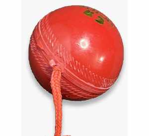 Dernière chaîne suspendue en cuir balle de Cricket en gros Cricket couleur rouge PVC balle de frappe pour le développement de techniques de frappe - Product Image 6