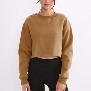 Sudadera Corta de Invierno para Mujer, Moderna y Suave, Cómoda, de Manga Larga, Estilo Oversize, con Forro Polar, para Uso Diario Informal - Product Image 4