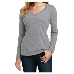 Camisetas transpirables personalizadas de fábrica de último diseño, camiseta de moda para mujer de manga larga de algodón 100% - Product Image 1