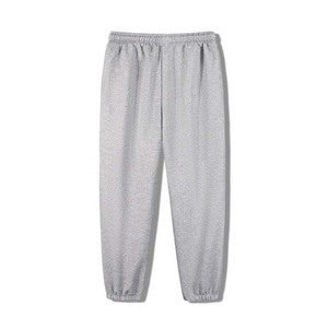 กางเกงจ็อกเกอร์ผ้าฝ้ายพิมพ์โลโก้ตามสั่ง กางเกงวอร์มผู้ชาย กางเกง OEM ผ้าฝ้ายผสมโพลีเอสเตอร์ สีเทาเฮเธอร์ ระบายอากาศได้ดี - Product Image 2