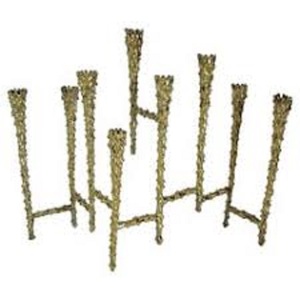 menorah Brass Menorah Candle Holder Jewish Hanukkah <b>Lamp</b> Decorative Candle Stand Religious Decor - Product Image 1