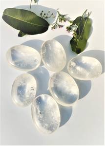 Pierre de cristal de quartz clair de qualité supérieure, style Feng Shui, pierre naturelle polie, forme ovale, pour la décoration de la maison - Product Image 2