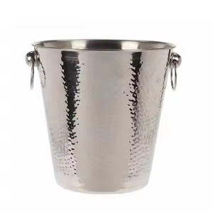 Cubo de hielo de acero metálico de alta demanda duradero y elegante con embalaje de cartón Ideal para bodas, fiestas, enfriamiento de vino y champán - Product Image 1