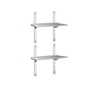 Estante de Pared Comercial de Acero Inoxidable PREMIUM - 800x300mm - 2 Niveles - Product Image 1
