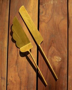Premium Metal <b>Cake</b> Knife Set Stylish Modern Design Ideal For Anniversary Celebrations Kitchen And Event Decorations - Product Image 3