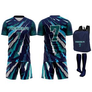 Uniforme de Fútbol de Club al por Mayor de Fábrica, Jersey de Fútbol Sublimado 100% Poliéster Transpirable, Talla Grande, Secado Rápido, Pantalón Corto - Product Image 6