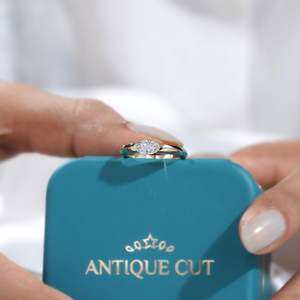 East West Marquise Solitaire Engagement <b>Ring</b> IGI Certified Half Bezel <b>Diamond</b> <b>Ring</b> - Product Image 2