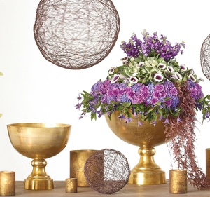 Vase en or fait main avec couvercle Pots et bocaux en métal décoratifs pour la maison et le mariage pour la décoration de fleurs Nouveau vase de table - Product Image 3