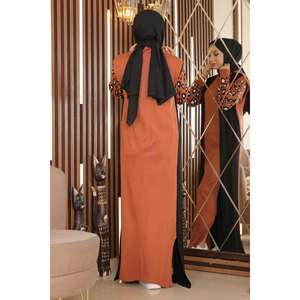 เดรสผ้าฝ้ายแท้ 100% ลายถัก แขนยาว สไตล์ลำลองฮิปปี้ คอเหลี่ยม ผ้าบางเบา ยาวคลุมเข่า ไซส์ XS เหมาะสำหรับใส่ไปเที่ยวคลับ - Product Image 4