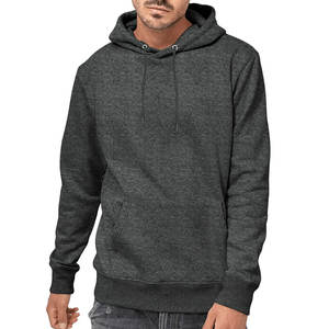 Sudaderas con capucha mezcladas de algodón informales para hombre Sudadera cómoda de moda para invierno Precio al por mayor teñido liso - Product Image 1