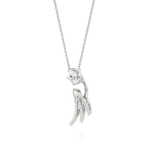 <b>Lyric</b> Lotus Grace Diamond Pendant Necklace - Product Image 2