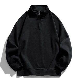 Sweat-shirt pour homme Sweat-shirt quart demi zippé en coton vierge Pull ras du cou avec logo sérigraphié Sweat-shirt personnalisé pour homme - Product Image 6