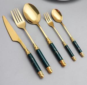 Couverts en bois d'acacia en acier inoxydable de luxe poli de haute qualité avec personnalisation de restaurant de mariage disponible - Product Image 5