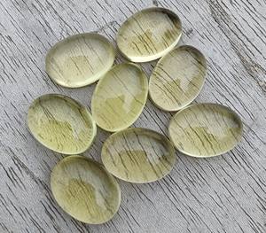 AAA+ Quality Custom Size 20mm Oval Lemon Quartz Cabochon 8mm Yellow Loose Natural Gemstones Calibrated Mineral Wholesale Third - Product Image 3