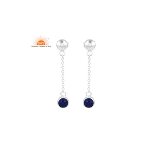 Meilleure vente Boucles d'oreilles ethniques en lapis-lazuli naturel en argent sterling pour femmes Fabricant de bijoux - Product Image 4